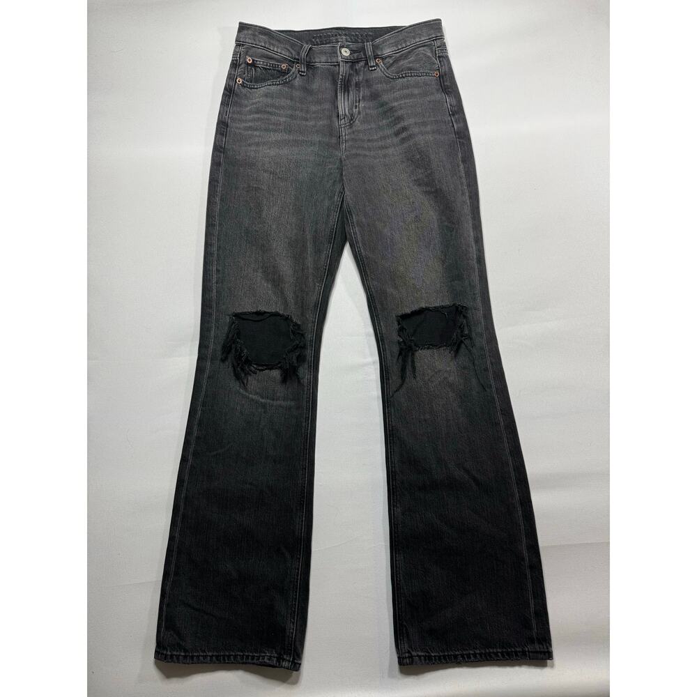 American Eagle Women's‎ 90s Bootcut Distressed Black  Jeans - Size 4 (29x31)*